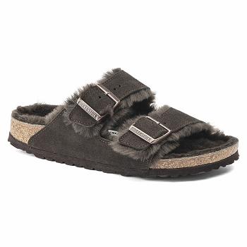 Birkenstock Shearling Ruskind Læder Arizona Dame Beige | DK 7YXF